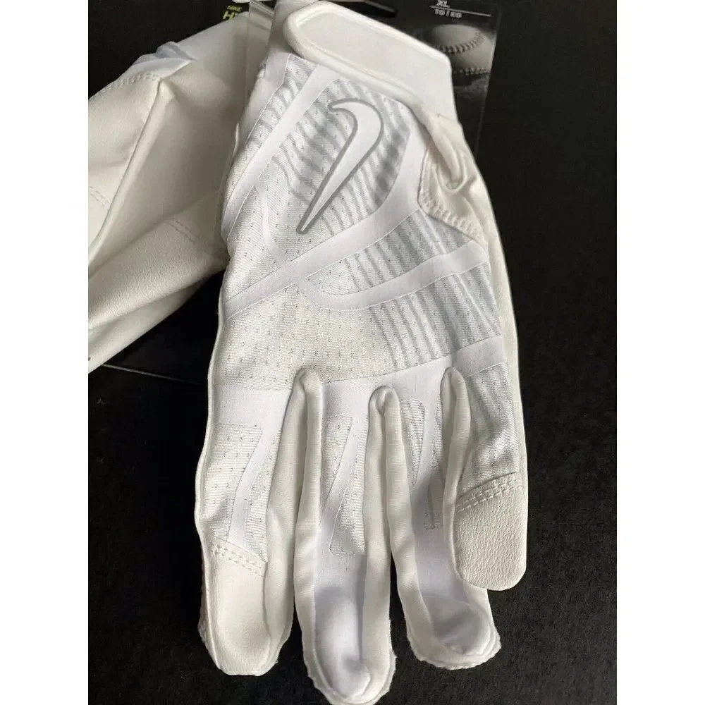 Nike HYPERDIAMOND EDGE Softball Batting Gloves White Gray 86135 Unisex Sz XL NEW